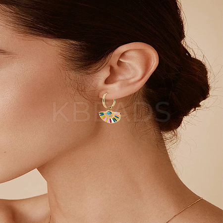 1 Pair Stainless Steel Hoop Earrings EJEW-LP0003-73-1