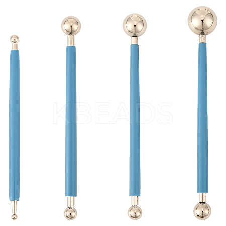 4Pcs Plastic Double Heads Modeling Clay Sculpting Tools Set TOOL-SP0001-08-1
