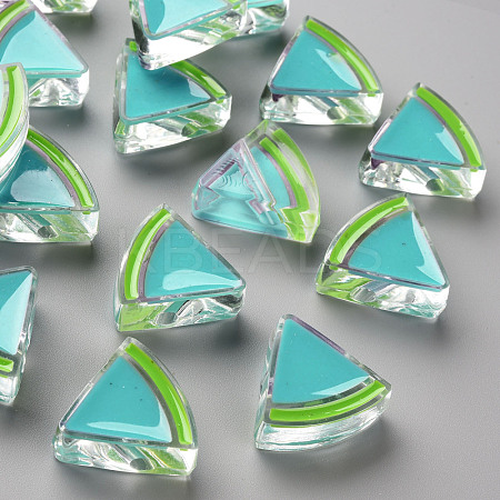 Transparent Enamel Acrylic Beads TACR-S155-001G-1