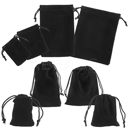 40Pcs 4 Style Rectangle Velvet Pouches TP-CN0001-02-1
