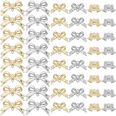 60Pcs 6 Colors Rack Plating Alloy Connector Charms FIND-SC0011-09A-1