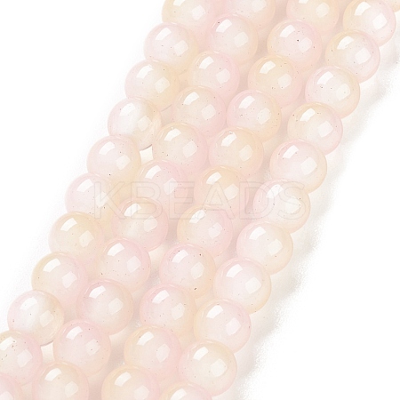 Baking Paint Glass Beads Strands DGLA-R053-01C-1