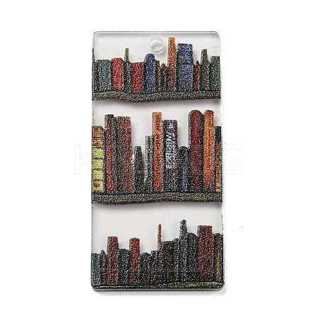 Opaque Acrylic Pendants X-SACR-P026-B02-1