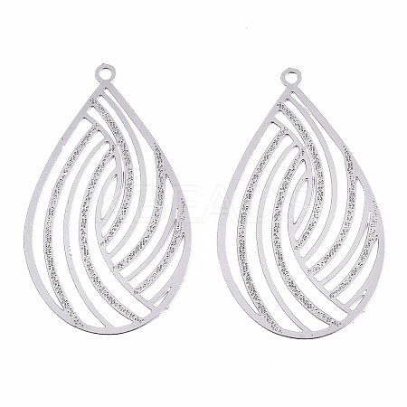 Non-Tarnish 304 Stainless Steel Filigree Pendants X-STAS-T057-06P-1