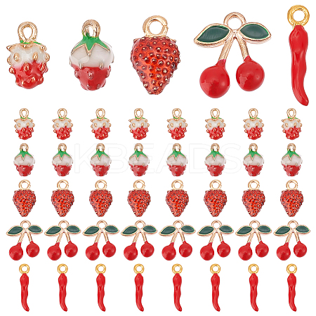 50Pcs 5 Styles Alloy Enamel Charms ENAM-PH0002-66-1