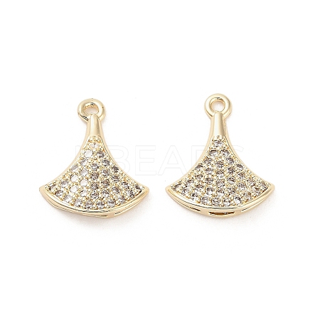 Brass Micro Pave Cubic Zirconia Pendants KK-B133-02G-1