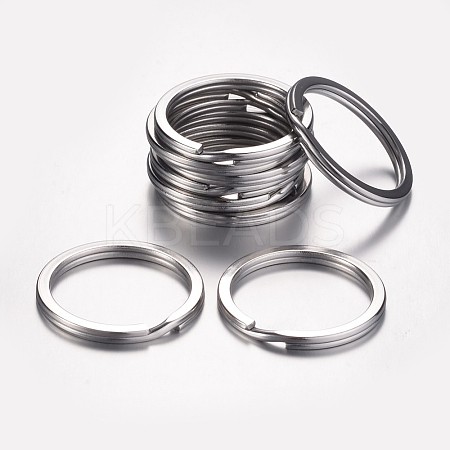 Tarnish Resistant 304 Stainless Steel Keychain Clasps X-KEYC-D049-03-1