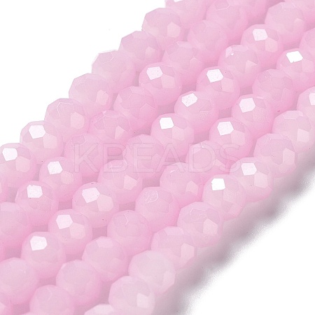 Baking Paint Imitation Jade Glass Bead Strands X-DGLA-A034-J6MM-A26-1