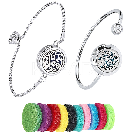 1Pc Stainless Steel Open Cuff Bangles BJEW-SC0001-55A-1