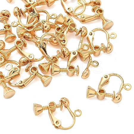 SHEGRACE Brass Screw Clip-on Earring Findings XGR0065G-54G-1