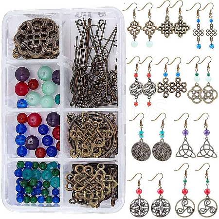 DIY Dangle Earring Making Kits DIY-SC0014-04AS-1