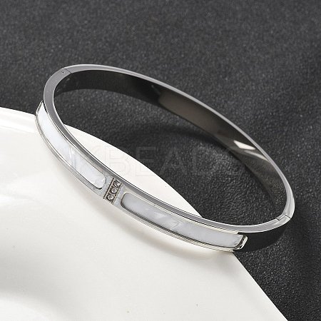 304 Stainless Steel Rhinestone Bangles for Women BJEW-Z092-07P-1