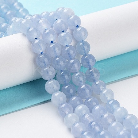 Dyed Natural Malaysia Jade Beads Strands G-G021-02A-07-1