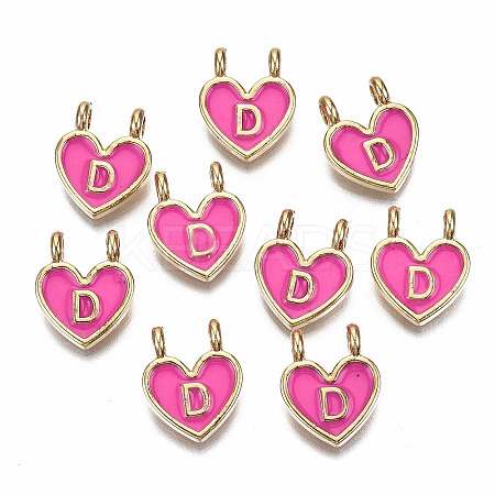 Alloy Enamel Charms ENAM-T012-02D-RS-1