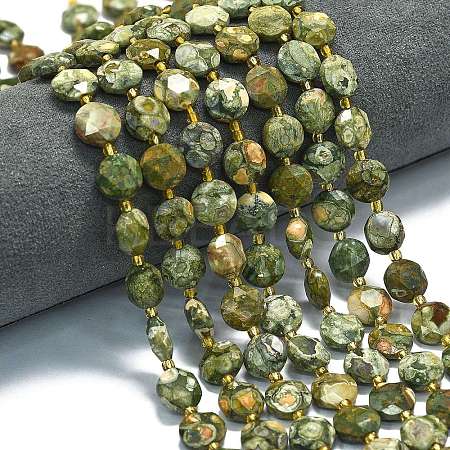 Natural Rhyolite Jasper Beads Strands G-C116-A99-01-1