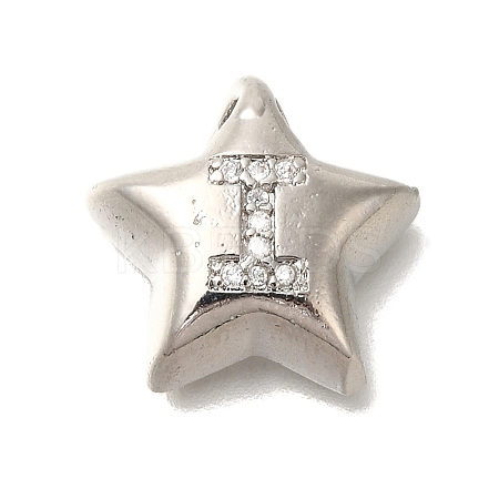 Rack Plating Brass Micro Pave Cubic Zirconia Pendants KK-I722-05P-I-1