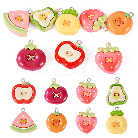 8Pcs Opaque Resin Pendants CRES-TA0001-69-1