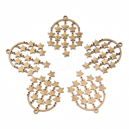 5Pcs 304 Stainless Steel Pendants STAS-YW0003-15G-1