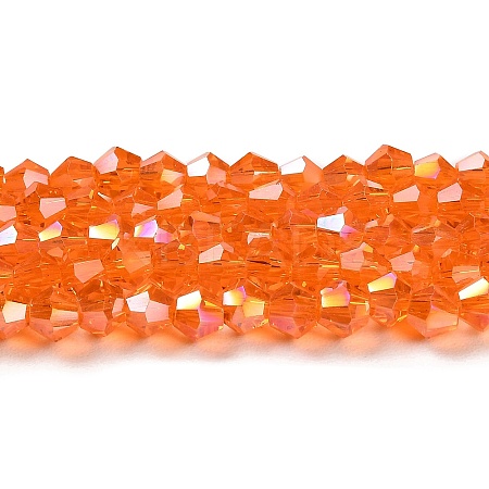 Transparent Electroplate Glass Beads Strands EGLA-A039-T2mm-B11-1