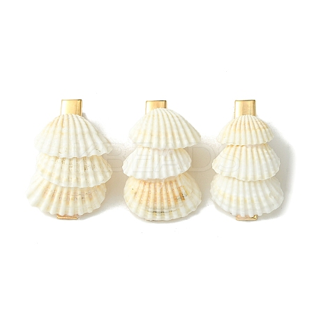 Sea Shell with Iron Alligator Hair Clips PHAR-JH00104-02-1