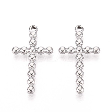 304 Stainless Steel Religion Cross Pendants STAS-T067-34P-1
