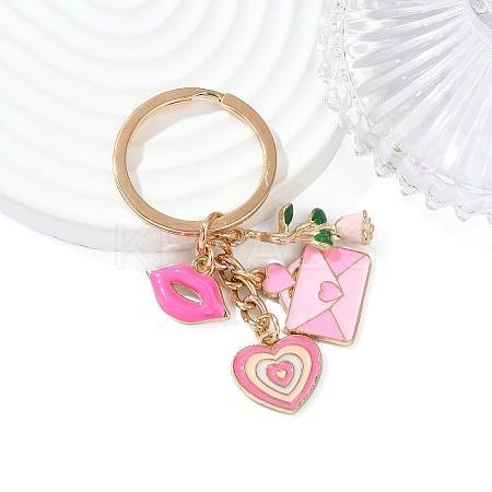 Valentine's Day Alloy Enamel Keychain KEYC-YW00185-03-1