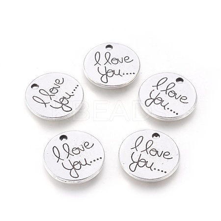 Tibetan Style Valentine's Day Alloy Pendants TIBEP-5411-AS-LF-1