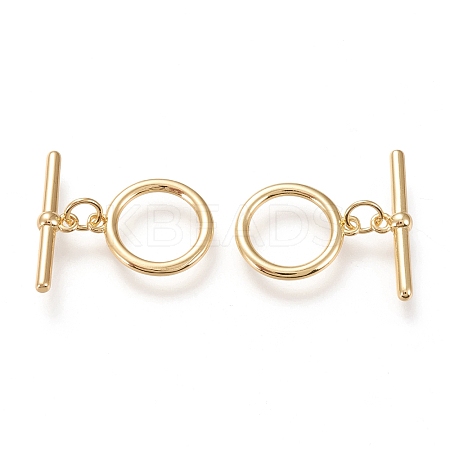 Brass Toggle Clasps X-KK-F820-07G-1