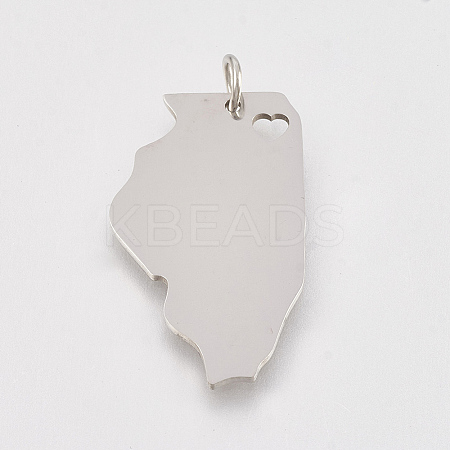 Tarnish Resistant 201 Stainless Steel Pendants STAS-T038-77-1