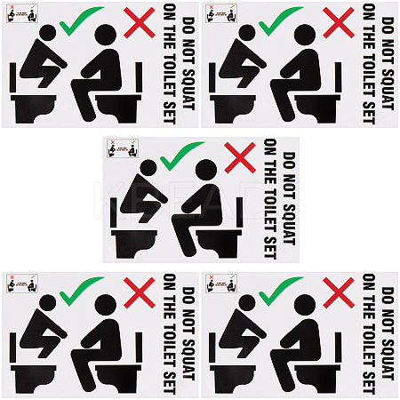 PVC Public Toilet Sign Stickers AJEW-WH20006-102A-1