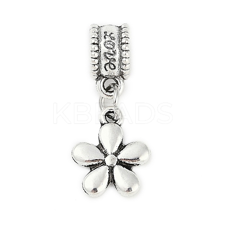Rack Plating Brass European Dangle Charms KK-R200-01AS-01-1