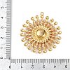 304 Stainless Steel and Resin Flower Pendants STAS-R170-03G-02-3