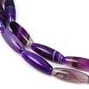 Natural Striped Agate/Banded Agate Beads Strands G-S280-10B-4