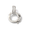 Rack Plating Brass Micro Pave Clear Cubic Zirconia Twister KK-A222-03C-P-1