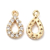 Brass Micro Pave Cubic Zirconia Pendants KK-B074-04G-1