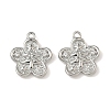 Christmas Brass Micro Pave Clear Cubic Zirconia Pendants KK-A280-03G-P-1