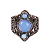 Opalite Retro Finger Rings RJEW-B067-01R-12-2