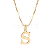 1pc 304 Stainless Steel Letter Pendant Necklaces NJEW-LP0001-38S-G-1