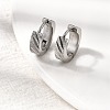 304 Stainless Steel Hoop Earrings EJEW-L302-03B-P-1