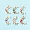 6Pcs 6 Colors Acrylic Rhinestone Pendants FIND-FS0001-39-1