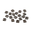 Brass Rhinestone Spacer Beads RB-A013-6x6-01B-3