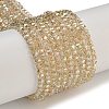 Electroplate Glass Beads Strands GLAA-Q105-02-07-1