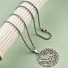 201 Stainless Steel Hollow Hummingbird Pendant Box Chain Necklaces for Women Men NJEW-M086-05P-1