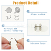 8Pcs 4 Styles Stainless Steel Cuff Earrings EJEW-HS0001-10P-4