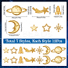 Cosmic Theme Zinc Alloy Cabochons FIND-SC0011-74B-2