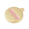 Mother's Day Brass Enamel Charms KK-R224-07C-G-2