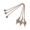 Brass Cable Chain Pointed Dowsing Pendulums HJEW-D004-03R-1