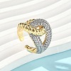 Brass Micro Pave Cubic Zirconia Rings RJEW-D307-04G-B-1