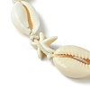Natural Shell & Synthetic Turquoise Starfish Braided Bead Bracelets BJEW-JB10081-6