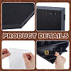 Pine Wood Wall Mounted Ring Organizer Display Stands with Visible Window Lids ODIS-WH0079-017-4